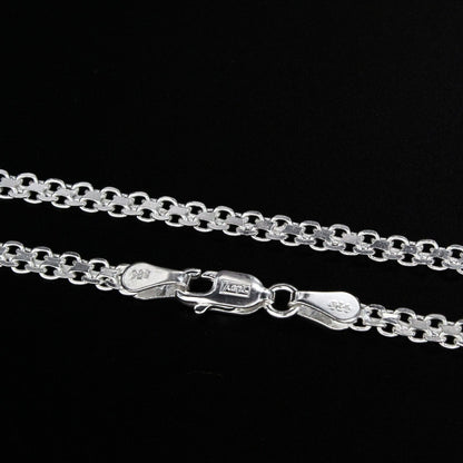 925 Sterling Silver excellent Bismark Necklace chain 18"