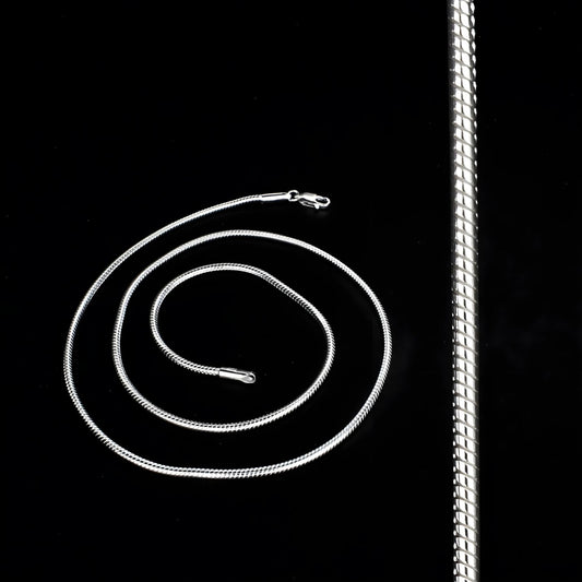 925 Sterling Silver elegant snake link Necklace chain 20"