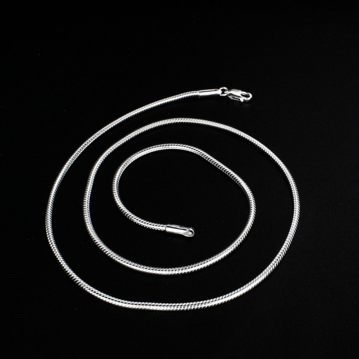 925 Sterling Silver elegant snake link Necklace chain 20"