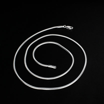 925 Sterling Silver elegant snake link Necklace chain 20"
