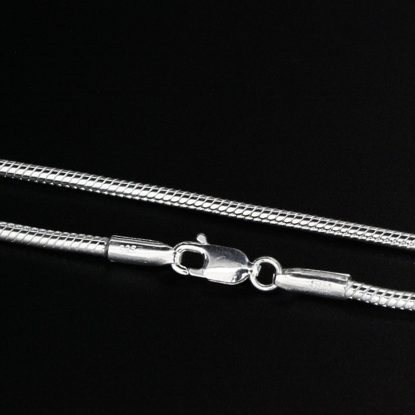 925 Sterling Silver elegant snake link Necklace chain 20"