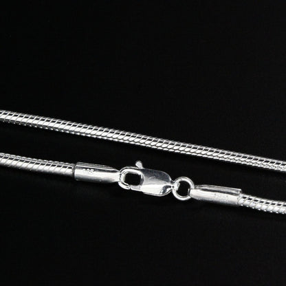 925 Sterling Silver elegant snake link Necklace chain 20"