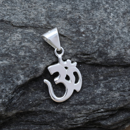 925 Real Sterling Silver OM God Pendant
