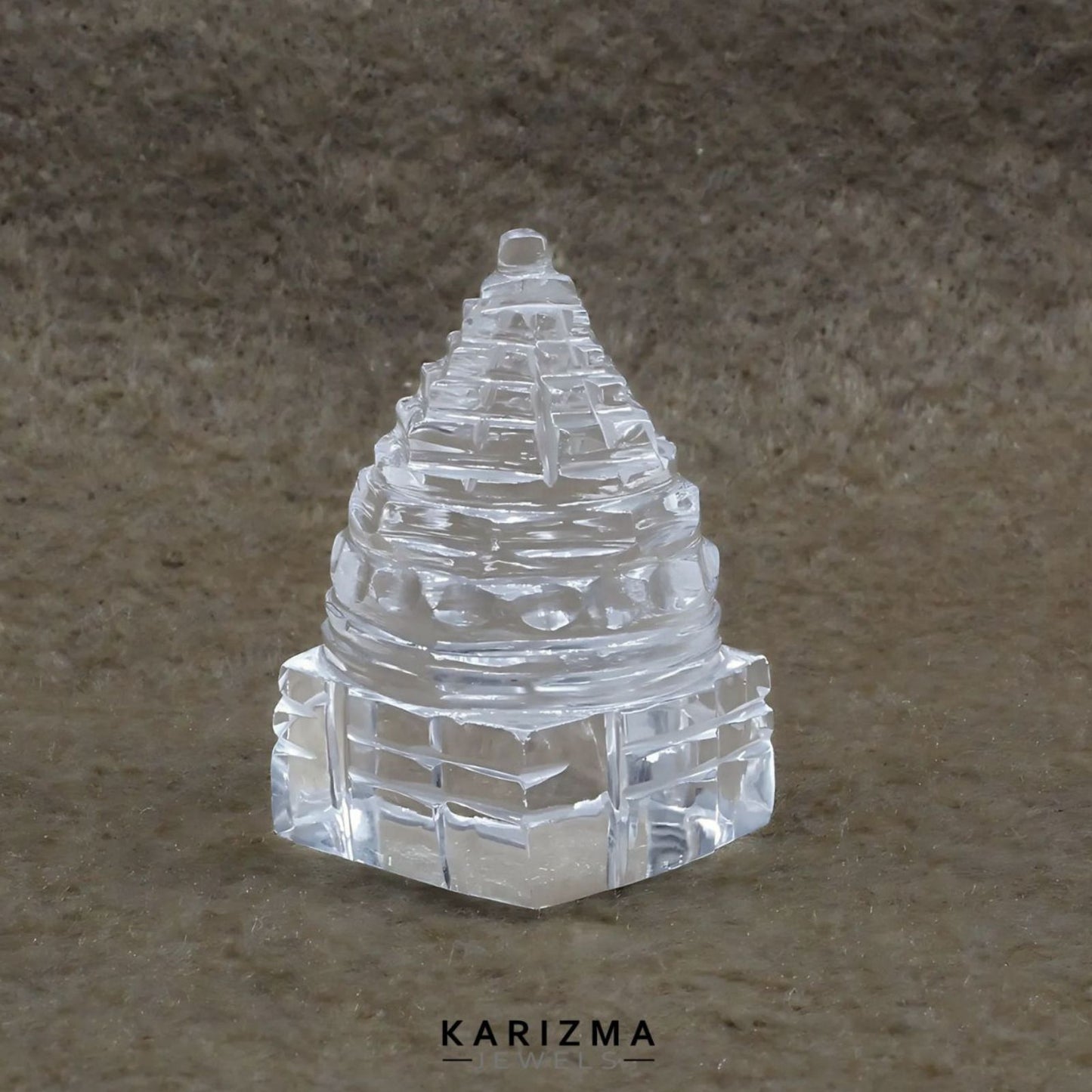 149CT A+ Natural Crystal Quartz (Sphetic) Shree Yantra - Religious