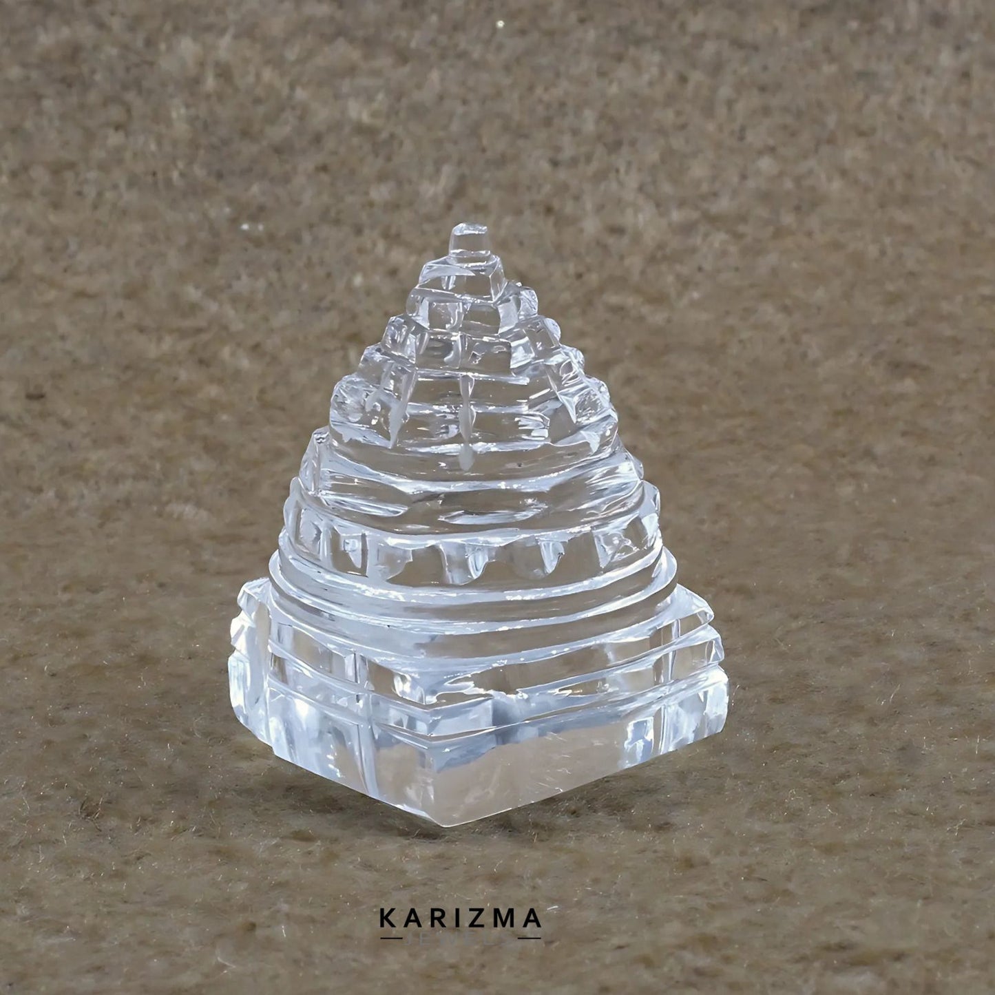 136.05CT A+ Natural Crystal Quartz (Sphetic) Sri Yantra Religious