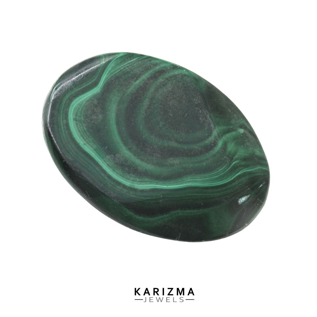 126.80Ct Natural Green Malachite Oval Cabochon Gemstone.