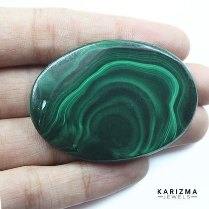 126.80Ct Natural Green Malachite Oval Cabochon Gemstone.