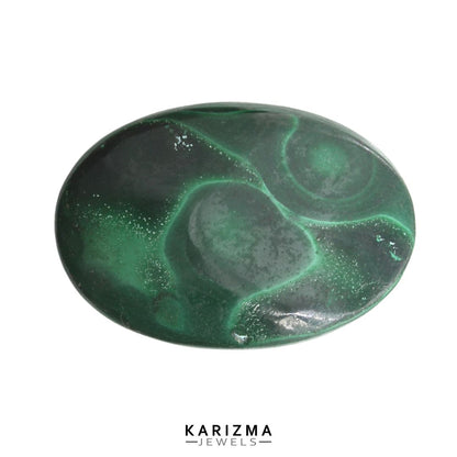 153.95Ct Natural Green Malachite Oval Cabochon Gemstone.