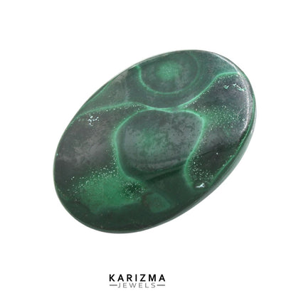 153.95Ct Natural Green Malachite Oval Cabochon Gemstone.