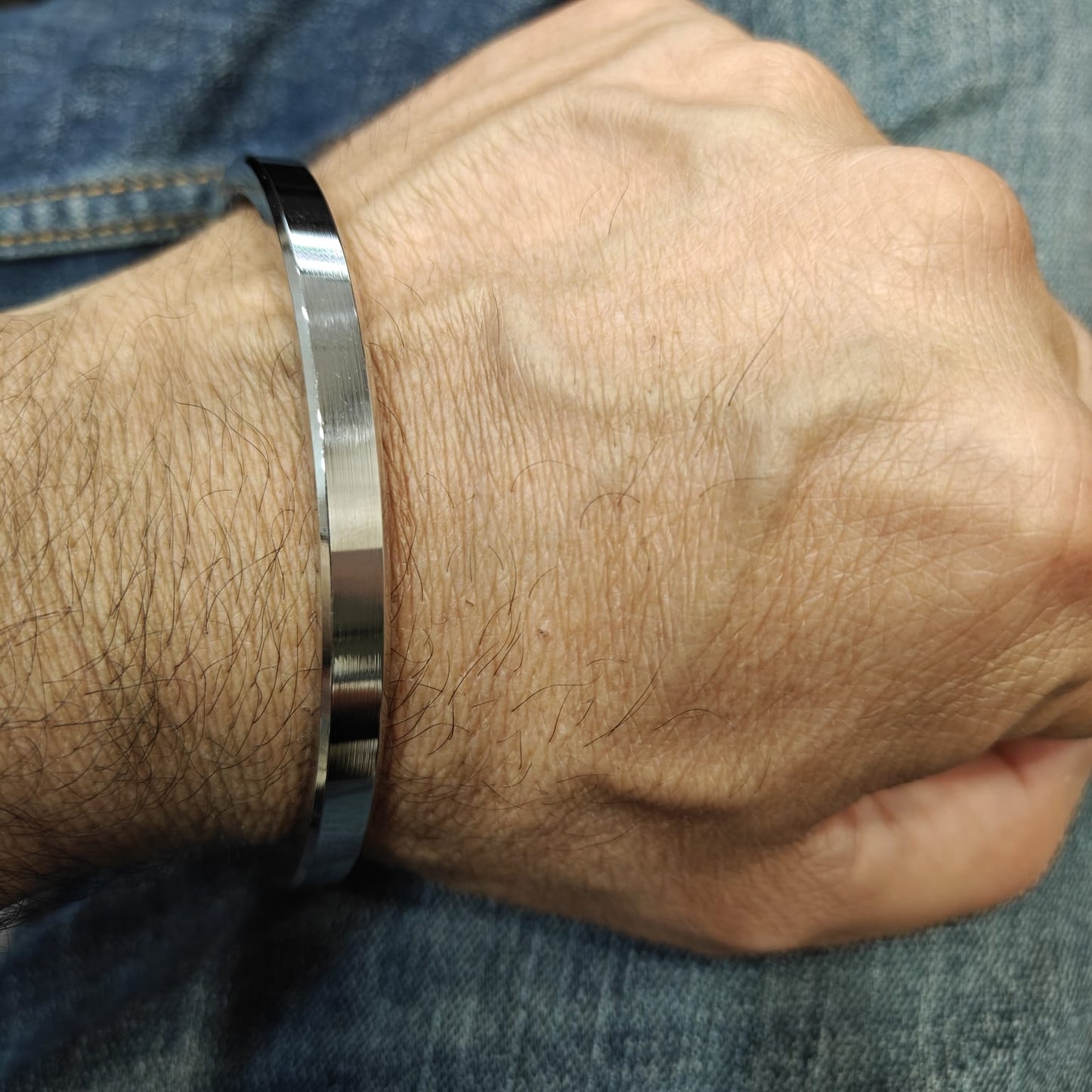 Tough Guy Super Shine Stainless Steel Mens Kada
