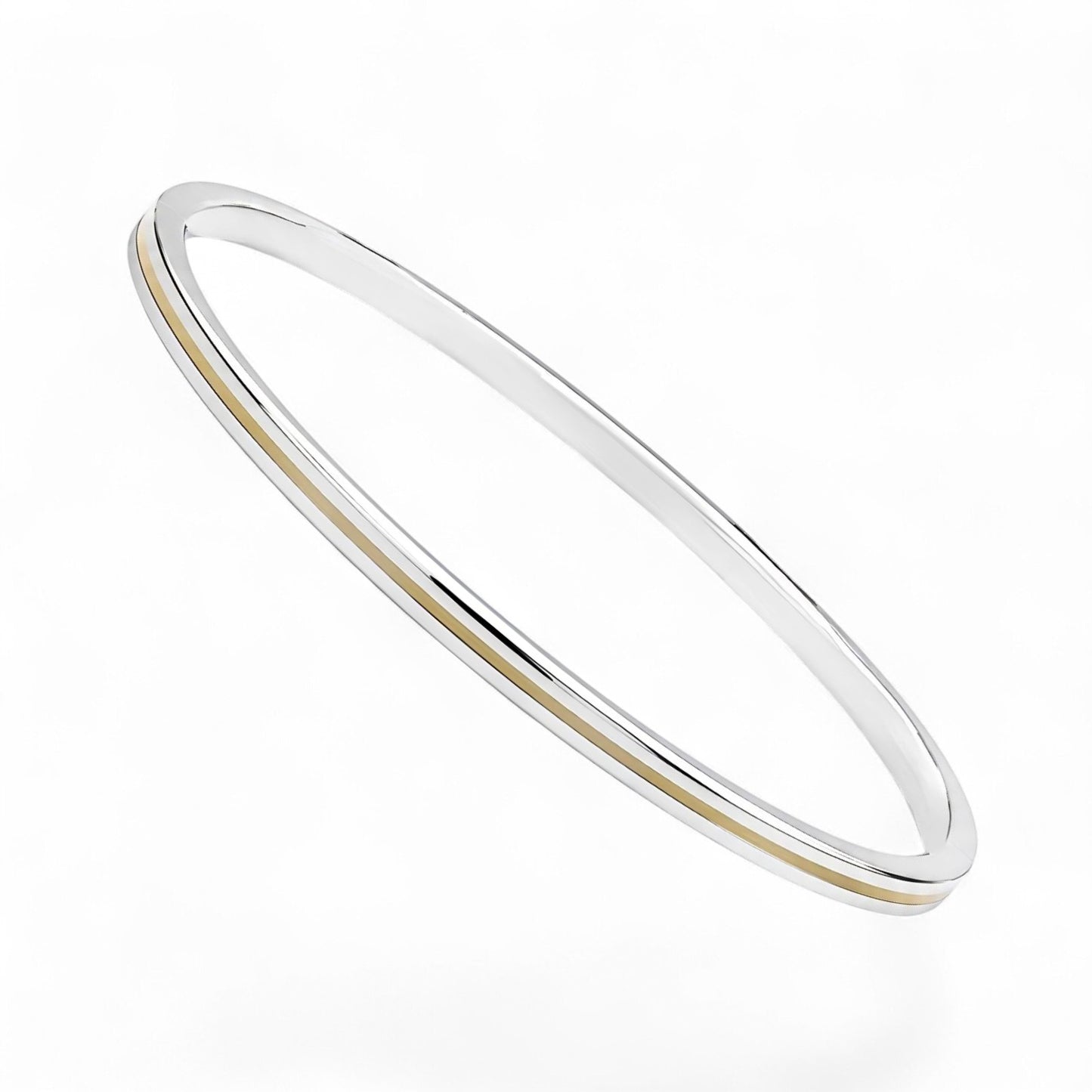 Golden Line Stainless Steel Unisex kada bangle Sikh Kada