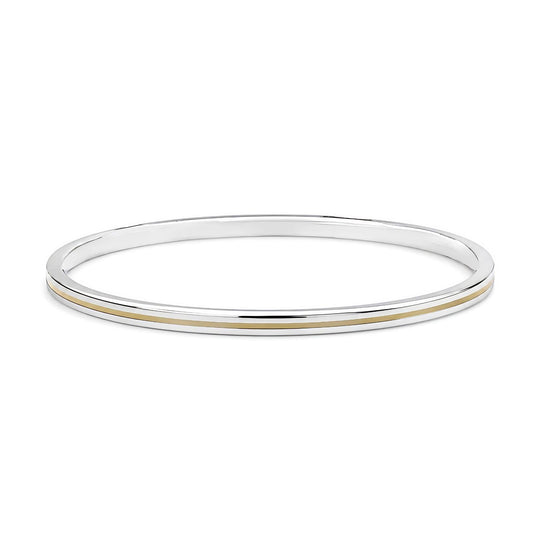 Golden Line Stainless Steel Unisex kada bangle Sikh Kada