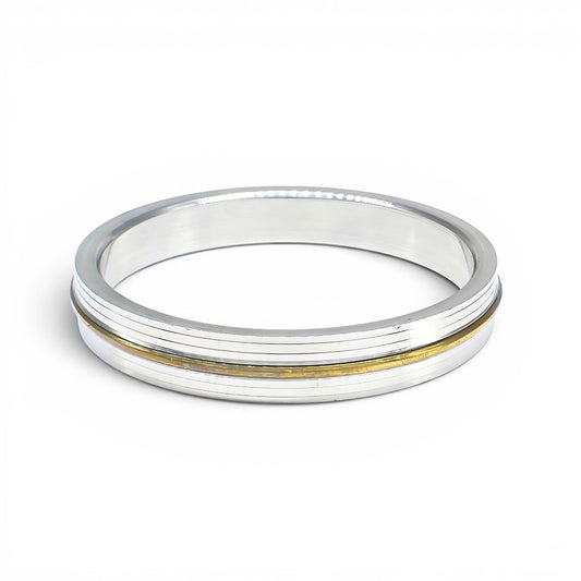 Golden Line Stainless Steel Mens Kada