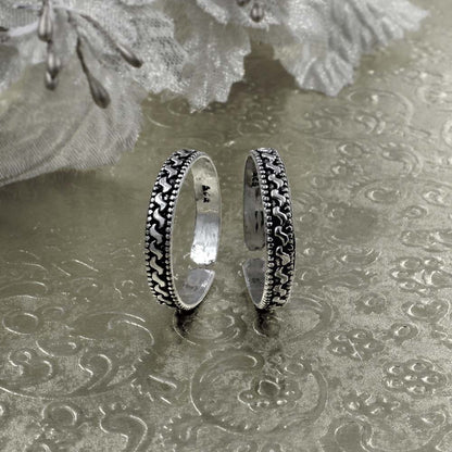 Real Sterling Silver Oxidized Toe THUMB Rings- Pair