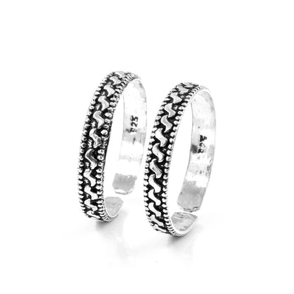 Real Sterling Silver Oxidized Toe THUMB Rings- Pair