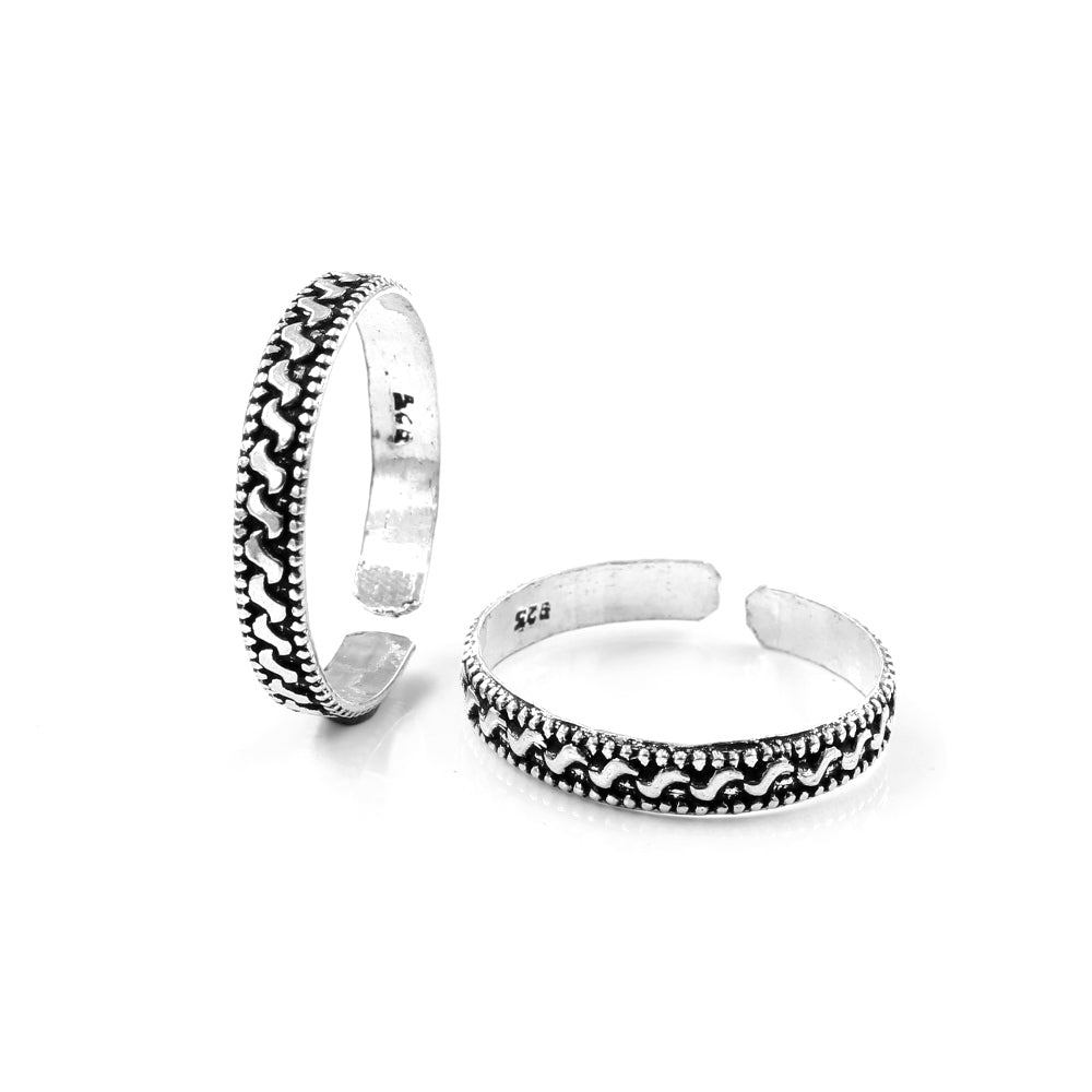 Real Sterling Silver Oxidized Toe THUMB Rings- Pair