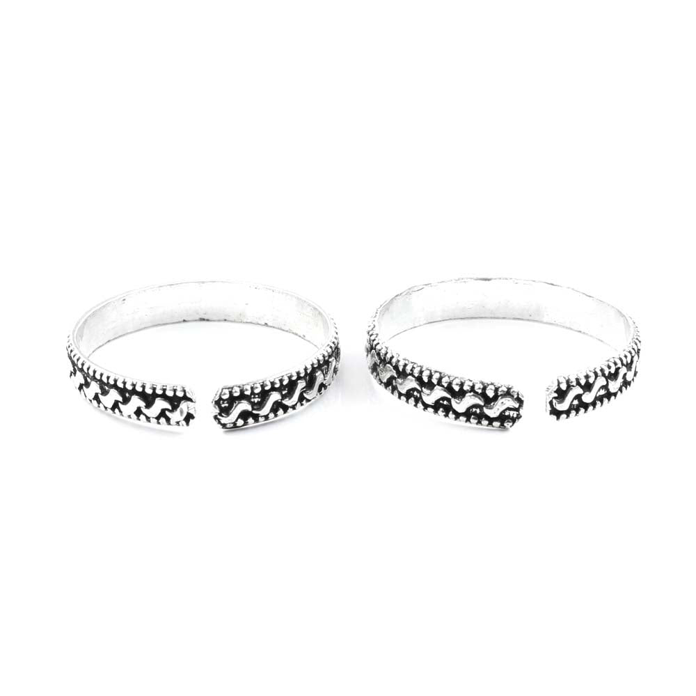 Real Sterling Silver Oxidized Toe THUMB Rings- Pair