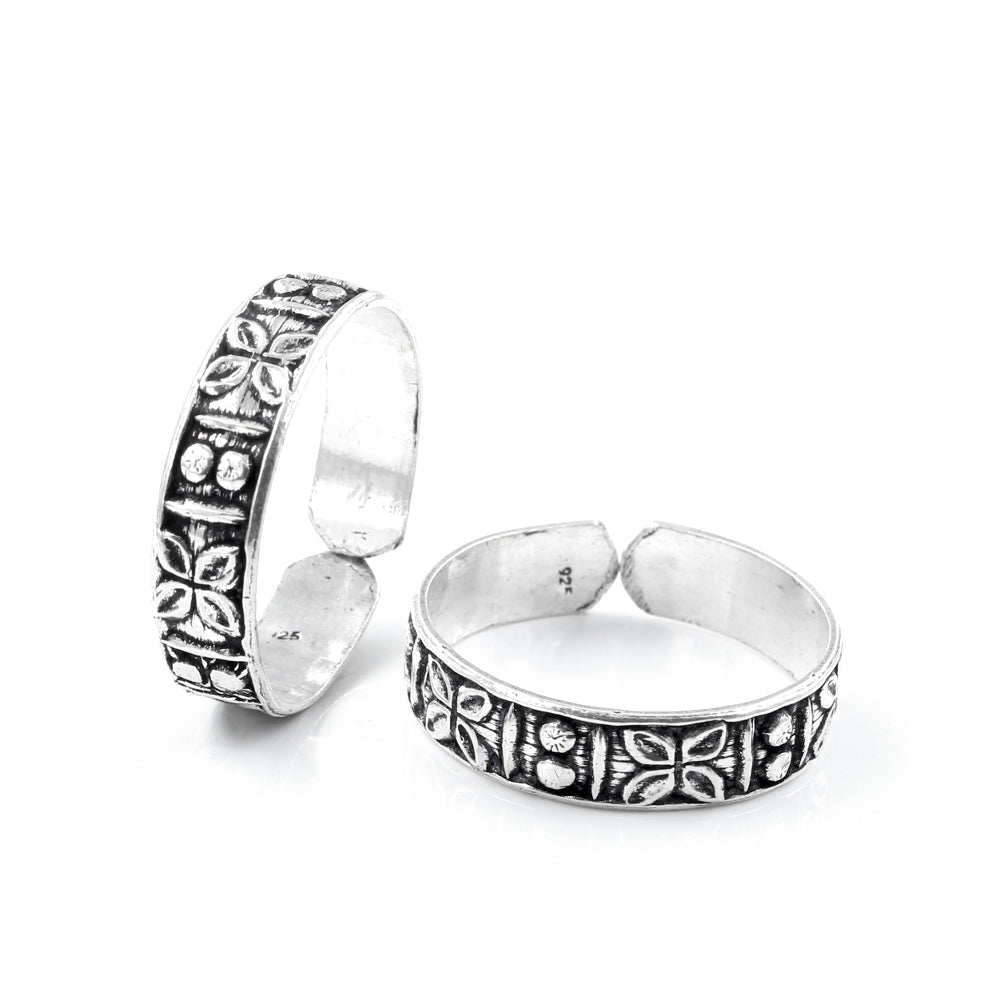 Real Sterling Silver Oxidized Toe THUMB Rings- Pair