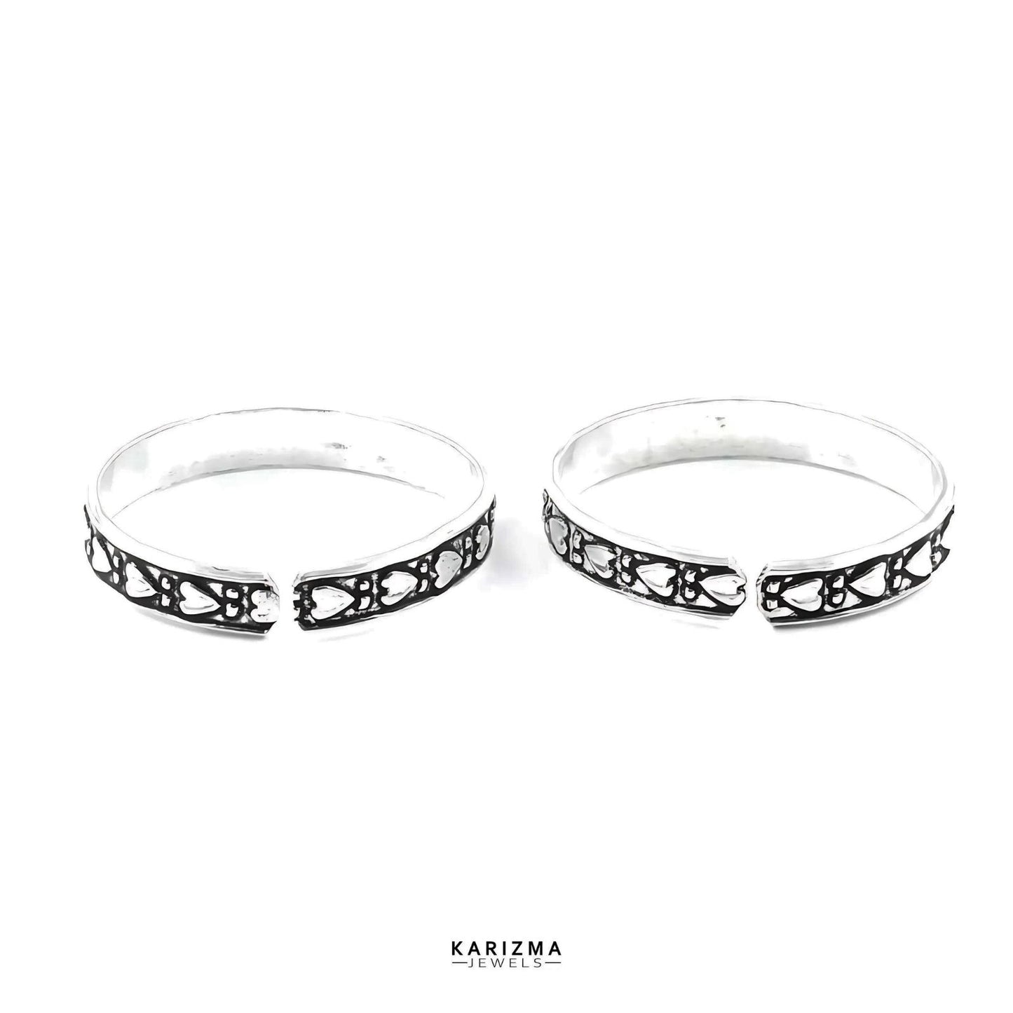 Real Sterling Silver Oxidized Toe THUMB Rings- Pair