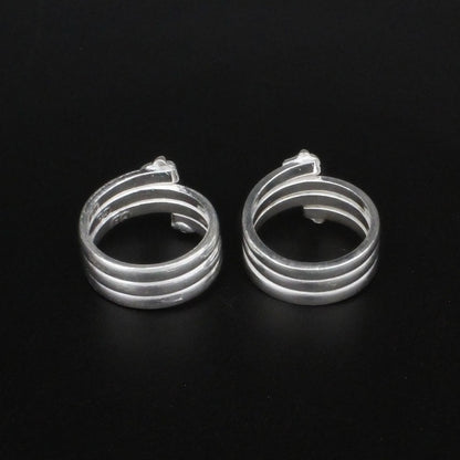 Real Sterling Silver Indian women designer foot toe rings - Pair