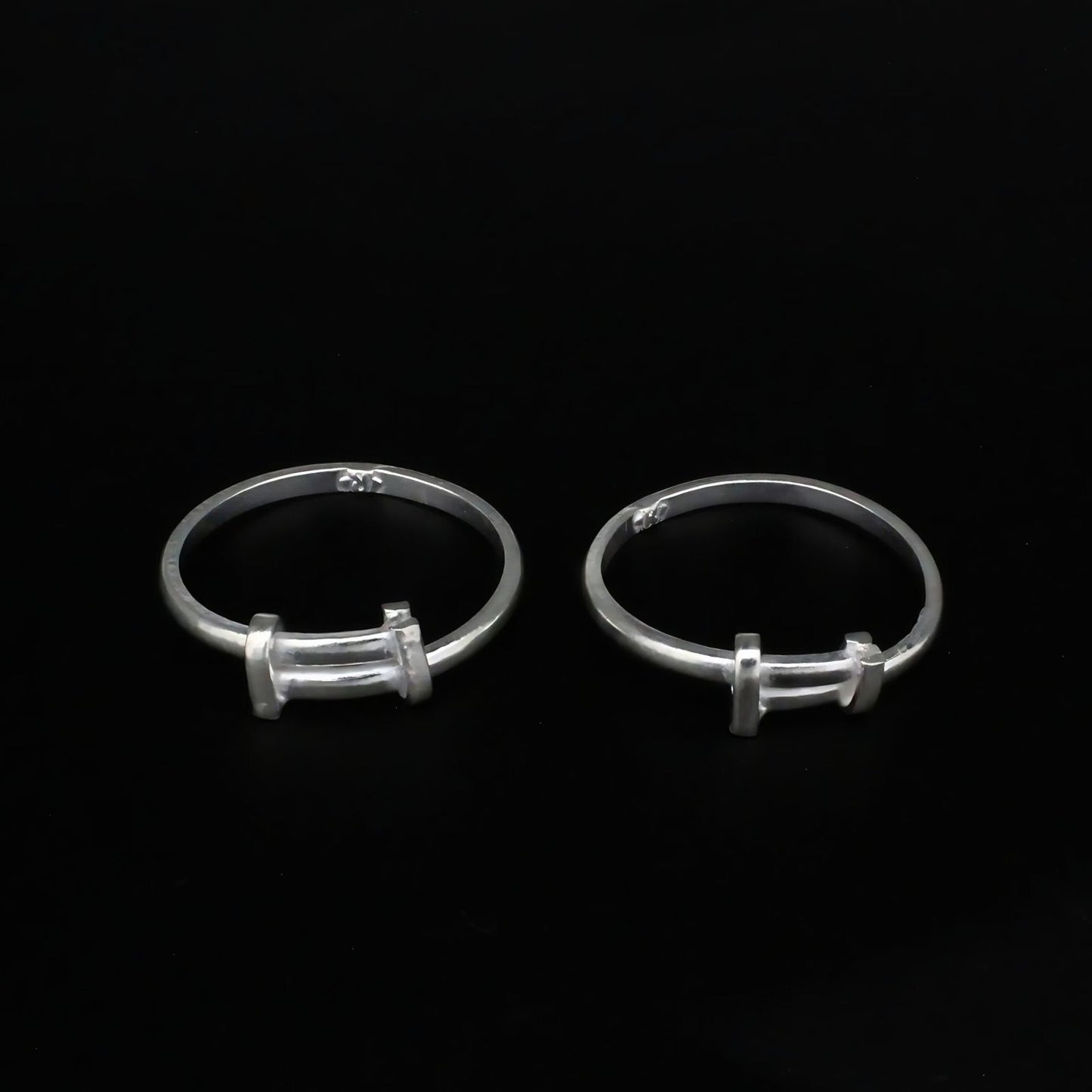 Real Sterling Silver Indian women Excellent gifting foot Toe THUMB rings - Pair