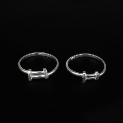 Real Sterling Silver Indian women Excellent gifting foot Toe THUMB rings - Pair