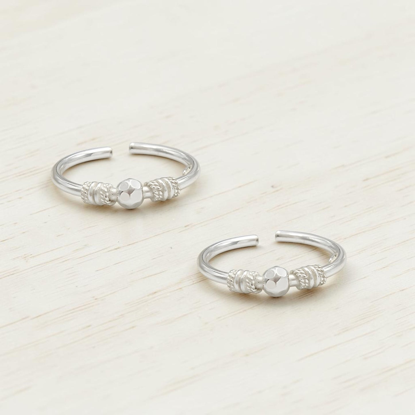 Beach wear 925 Real Silver Women Toe Ring - Pair