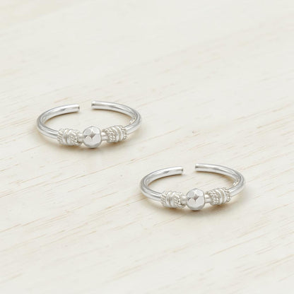 Beach wear 925 Real Silver Women Toe Ring - Pair