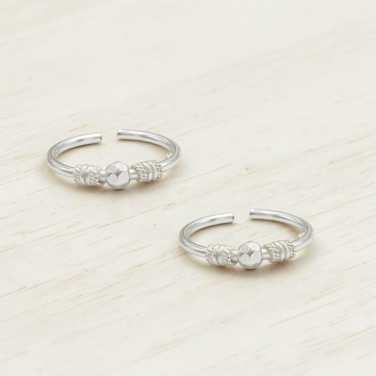 Beach wear 925 Real Silver Women Toe Ring - Pair