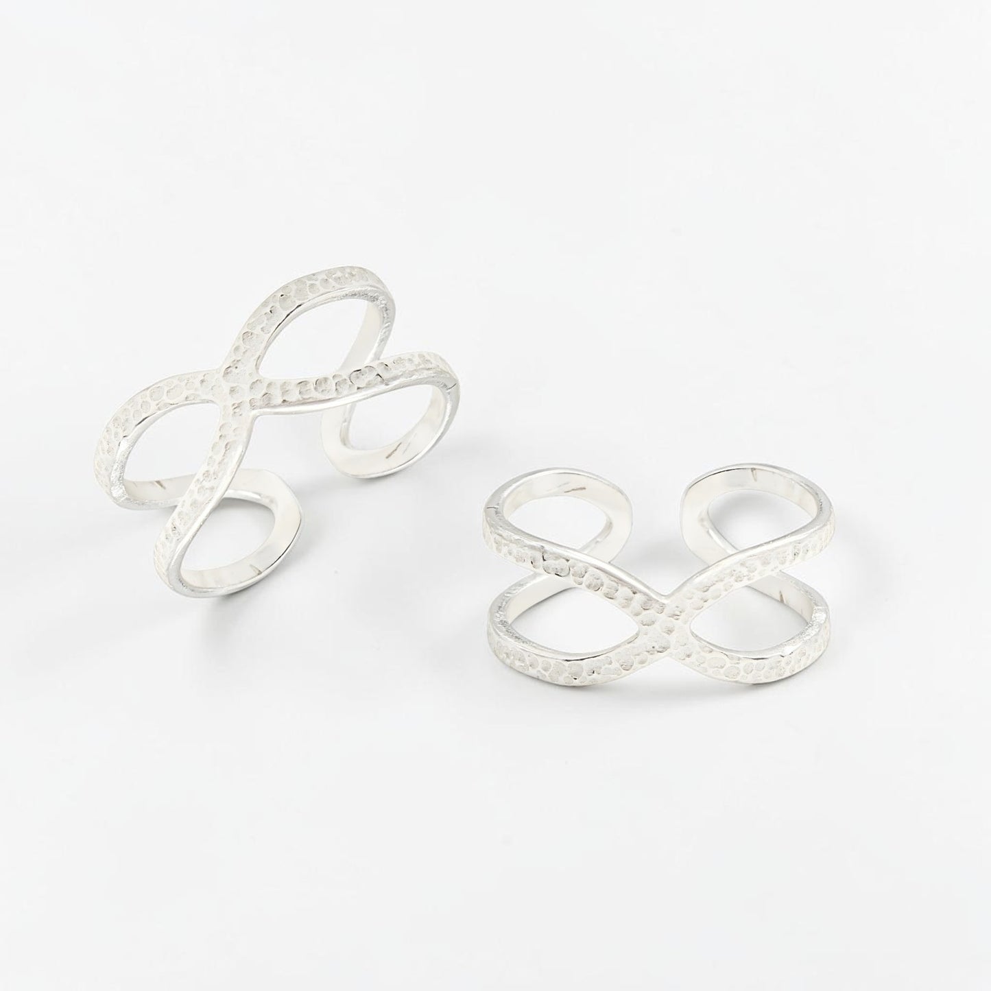 925 Real Silver Criss-Cross Design Toe Ring Bichhiya for Women