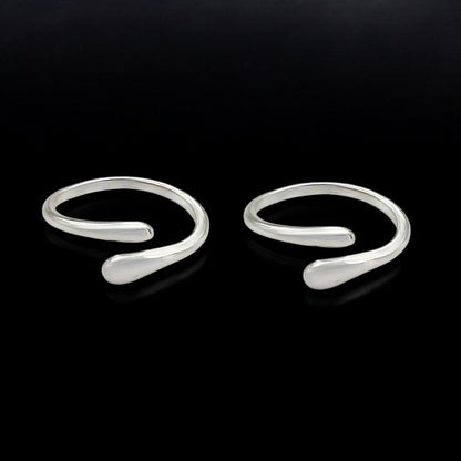 daily wear 925 Real Sterling Silver women Toe Ring - Pair