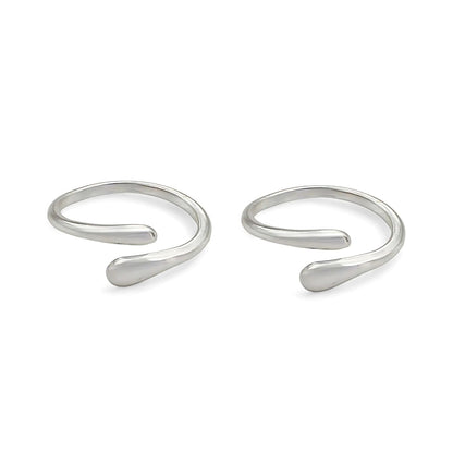 daily wear 925 Real Sterling Silver women Toe Ring - Pair