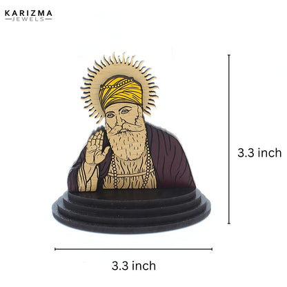 Wooden Idol Car Decorative Sikh Showpiece