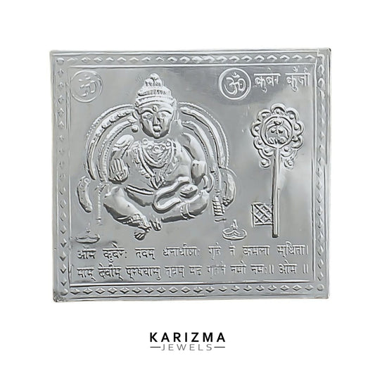 Real Silver Kuber Kunji Yantra Hindu Pooja/Wealth for Lal kitab red book remedies