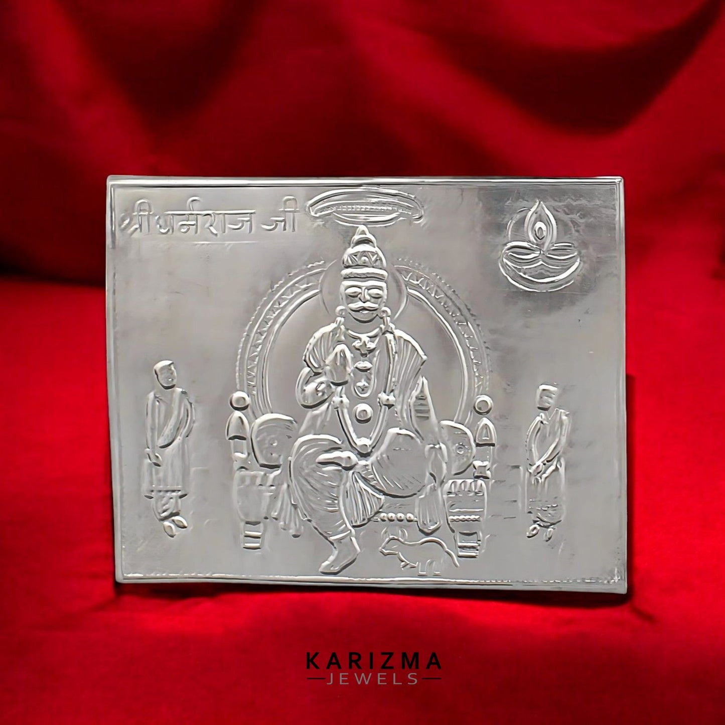 Real Silver Shree Dharmraj Yantra Hindu religious astrological purpose red book remedies