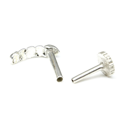 Silver Nose Pin for women with Push pin