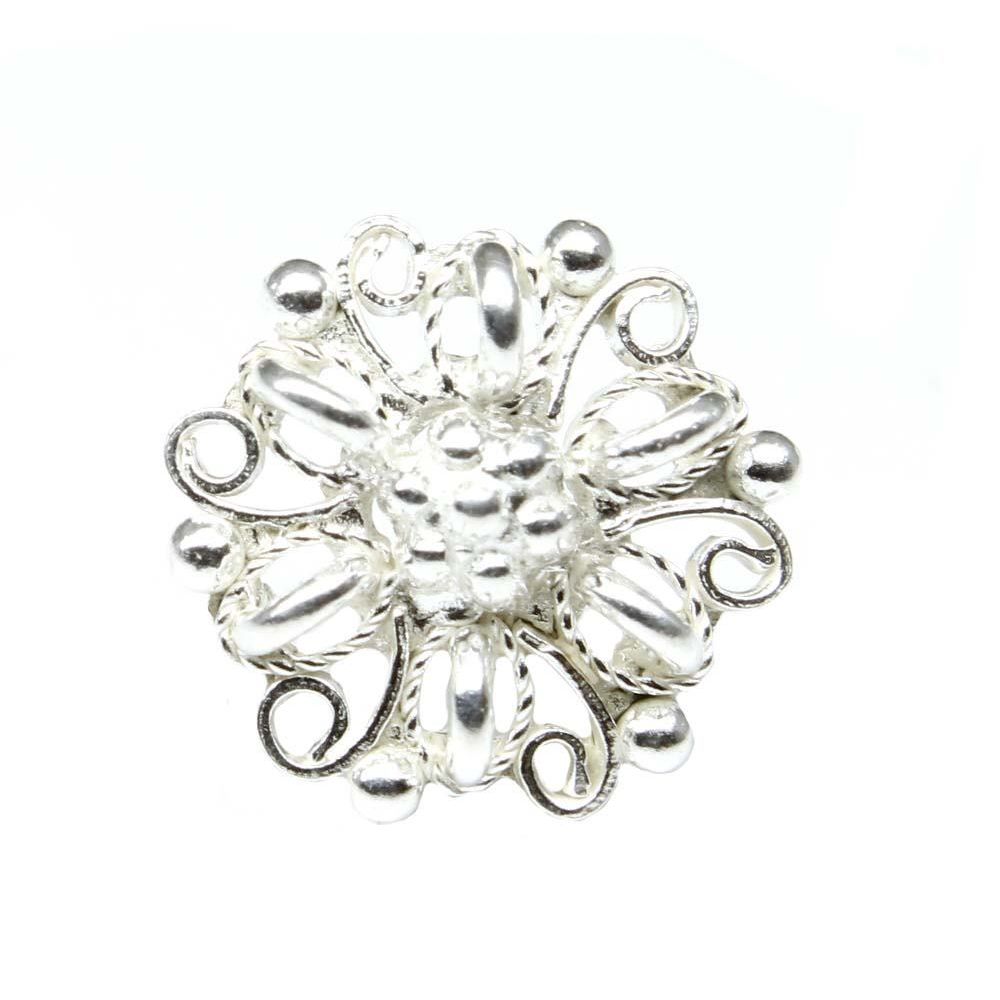 925 Sterling Silver Floral Nose Pin 