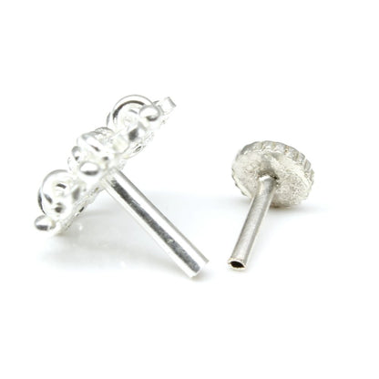  Silver Nose Pin for women with Push pin 