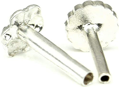 Silver Nose Pin for women with Push pin 