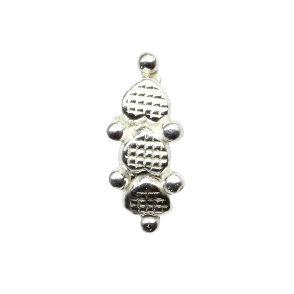 Real Silver Nose pin for women in Indian Style 