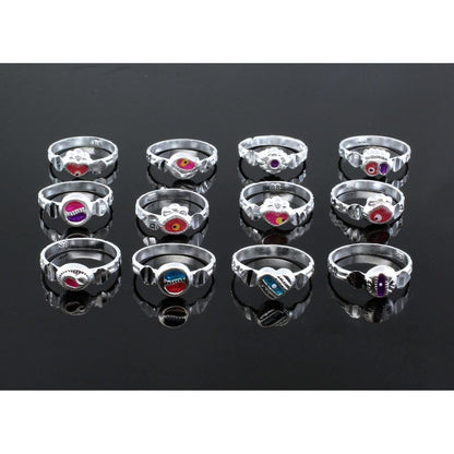 12pc assorted  sterling silver rings challa