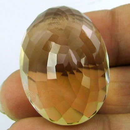 Superb A+ 67.7Ct Clear Fine Natural Lemon Quartz Oval Faceted Gemstones