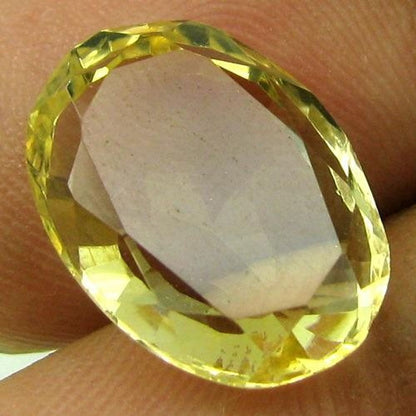 Fine Quality 4.6Ct Natural Yellow Citrine (Sunella) Oval  Faceted Gemstone