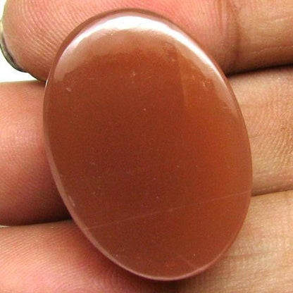 Large 35Ct Natural Pink Moonstone Oval Cabochon Fine Gemstone