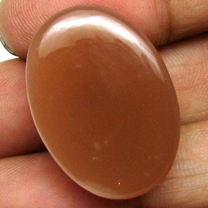 Large 35.3Ct Natural Pink Moonstone Oval Cabochon Fine Gemstone