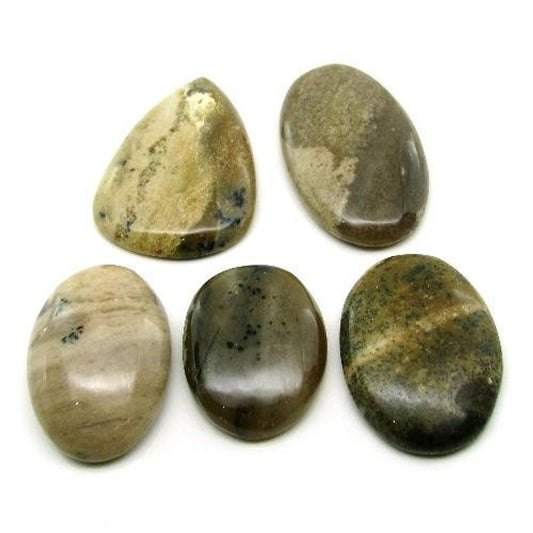 Selected-279.3Ct-5pc-Wholesale-lot-Natural-Picture-Jasper-Cabochon-Gemstone
