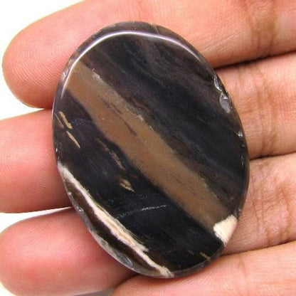 Amazing Textures Lustrous 51.8Ct Natural Jasper Oval Cabochon Gemstone