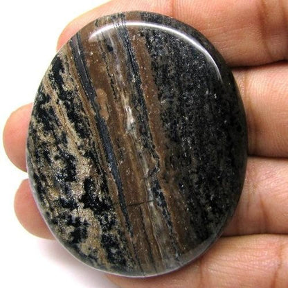 Amazing Textures Lustrous 83.4Ct Natural Jasper Oval Cabochon Gemstone