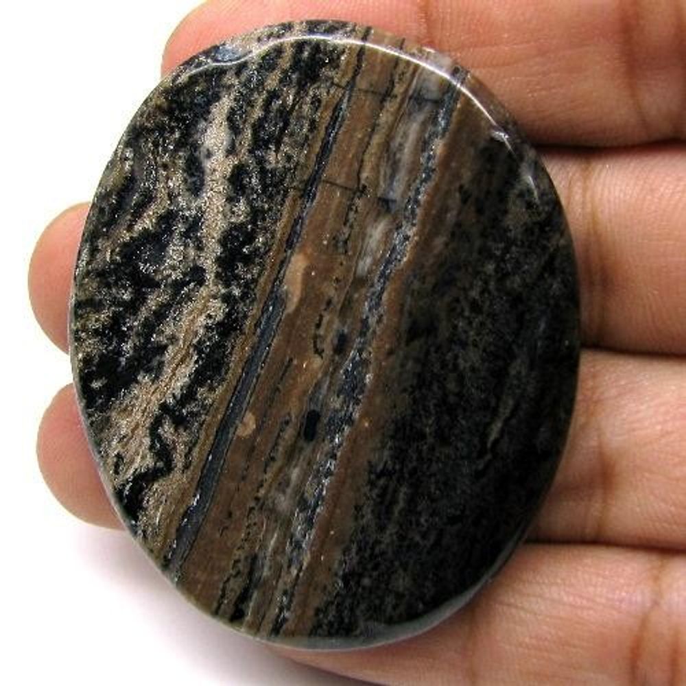 Amazing Textures Lustrous 83.4Ct Natural Jasper Oval Cabochon Gemstone