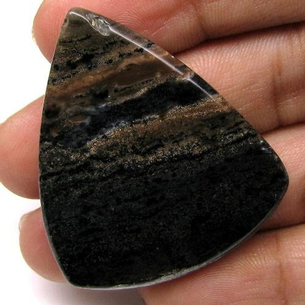 Amazing Textures Lustrous 43.7Ct Natural Jasper Pear Cabochon Gemstone